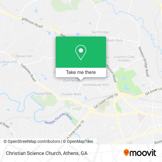 Christian Science Church map