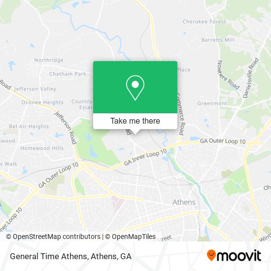 Mapa de General Time Athens