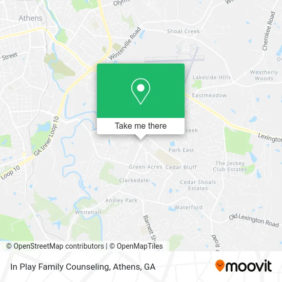 In Play Family Counseling map
