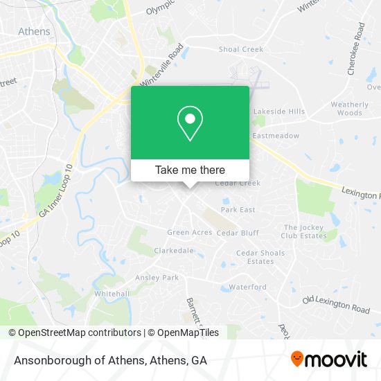 Mapa de Ansonborough of Athens