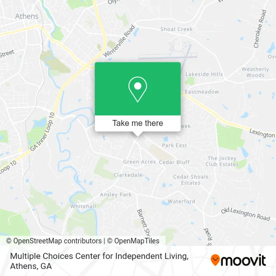 Multiple Choices Center for Independent Living map