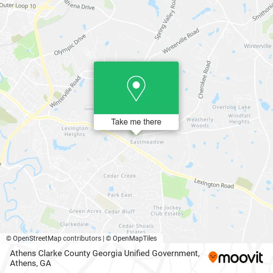 Athens Clarke County Georgia Unified Government map