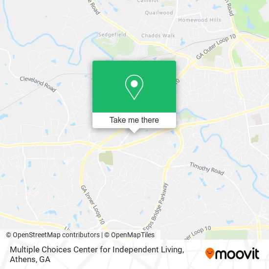 Multiple Choices Center for Independent Living map