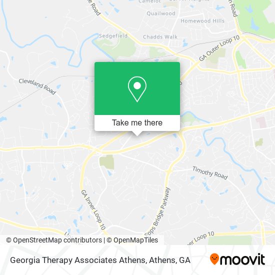 Georgia Therapy Associates Athens map