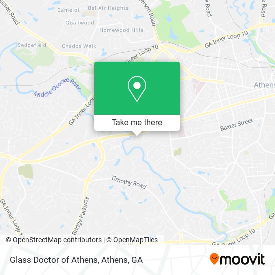 Mapa de Glass Doctor of Athens