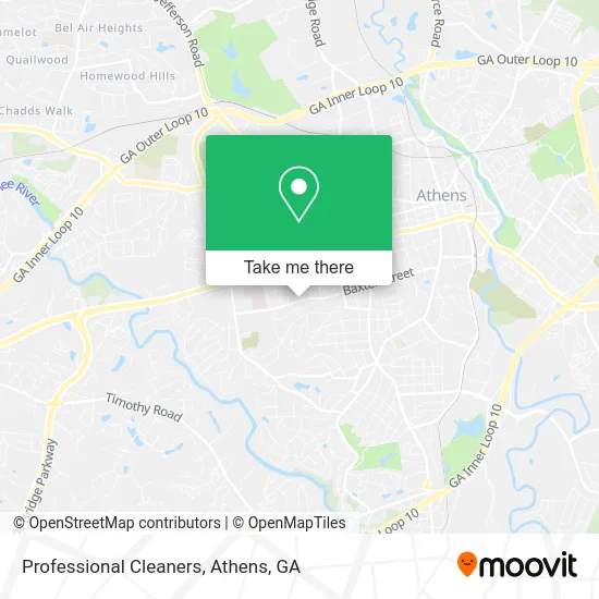 Professional Cleaners map