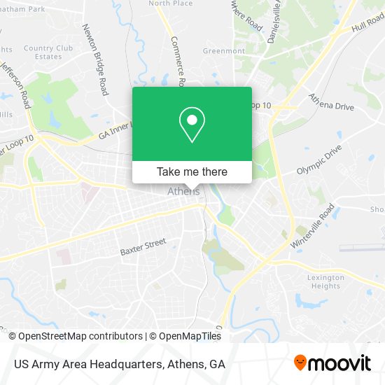 US Army Area Headquarters map