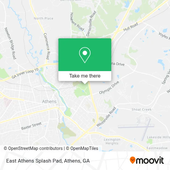 East Athens Splash Pad map