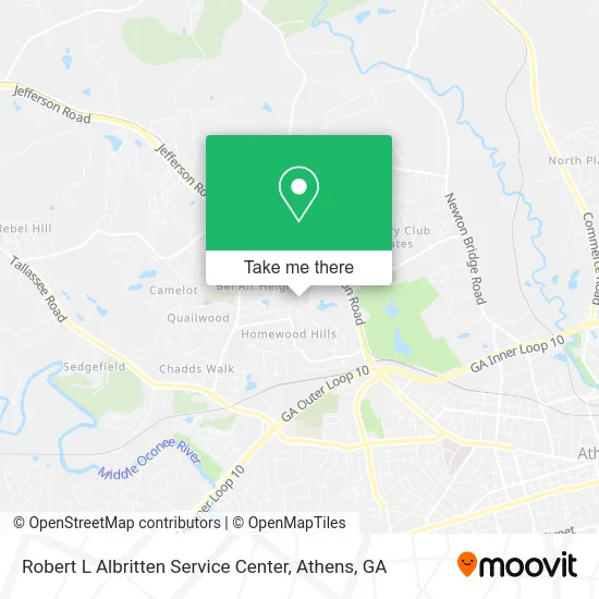 Robert L Albritten Service Center map