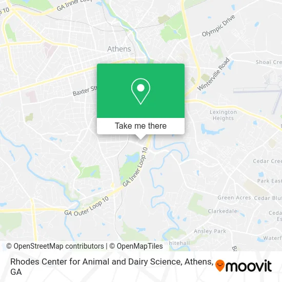 Mapa de Rhodes Center for Animal and Dairy Science
