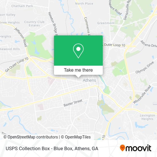 USPS Collection Box - Blue Box map