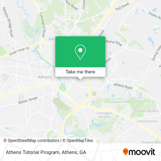 Athens Tutorial Program map