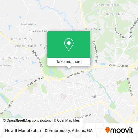 How II Manufacturer & Embroidery map