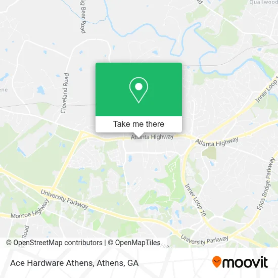 Ace Hardware Athens map