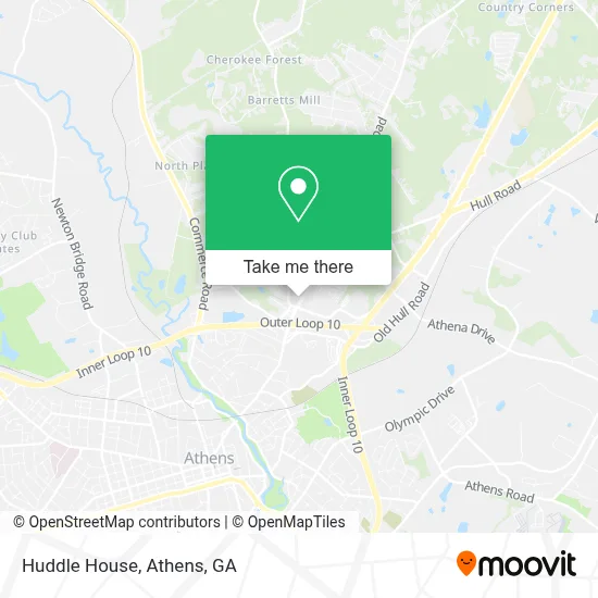 Huddle House map
