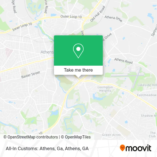 All-In Customs: Athens, Ga map