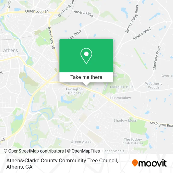 Athens-Clarke County Community Tree Council map