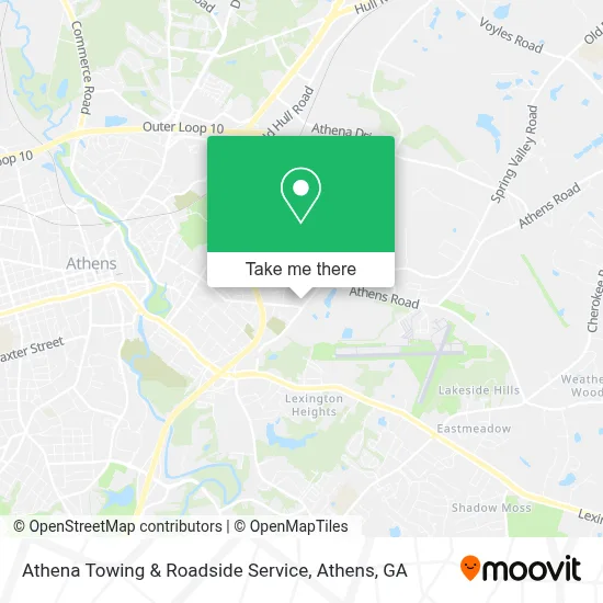 Athena Towing & Roadside Service map