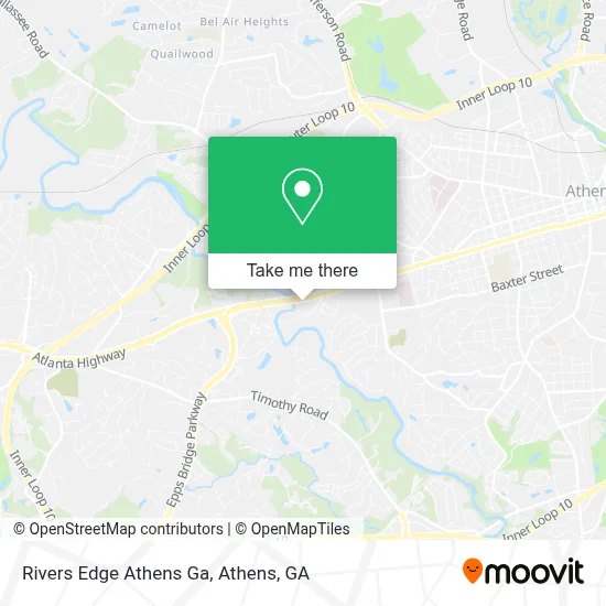 Rivers Edge Athens Ga map