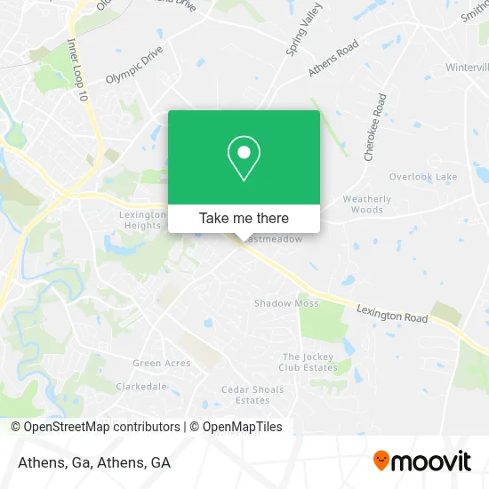 Athens, Ga map