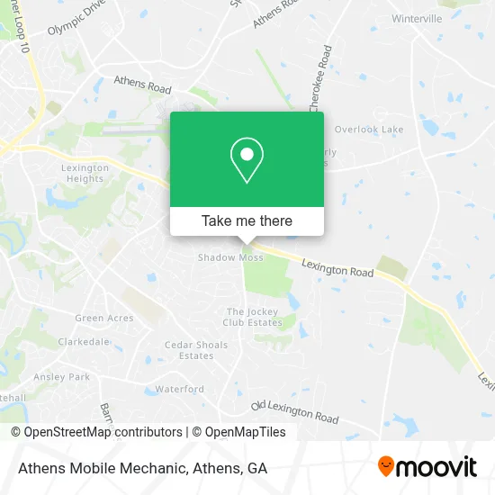 Athens Mobile Mechanic map