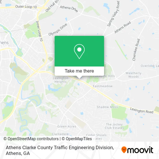 Athens Clarke County Traffic Engineering Division map