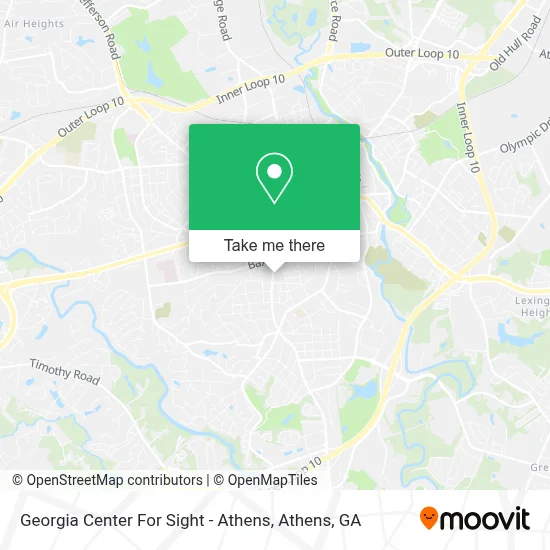 Georgia Center For Sight - Athens map