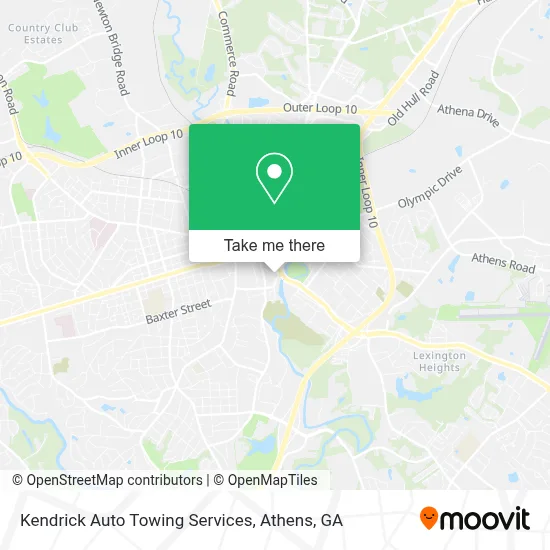 Kendrick Auto Towing Services map