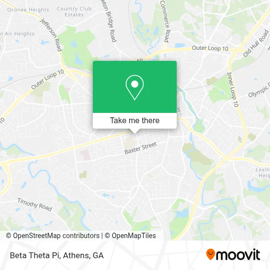 Beta Theta Pi map