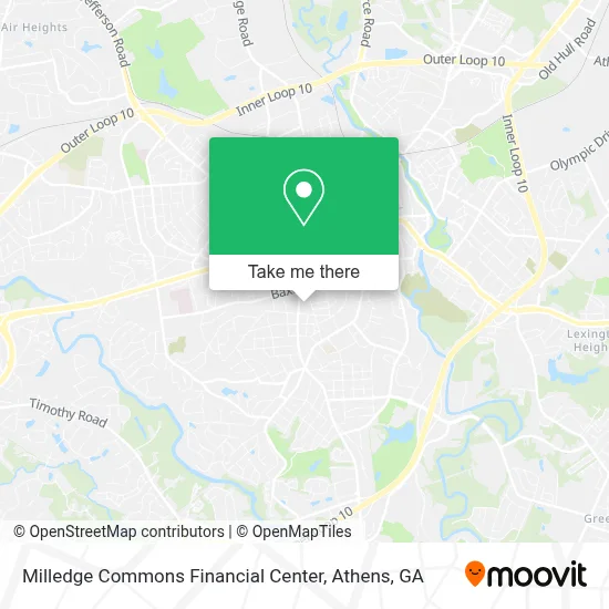 Milledge Commons Financial Center map