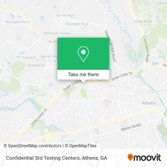 Confidential Std Testing Centers map