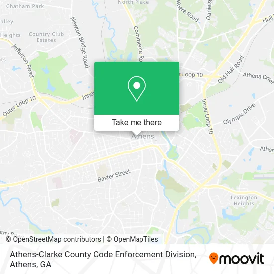 Athens-Clarke County Code Enforcement Division map
