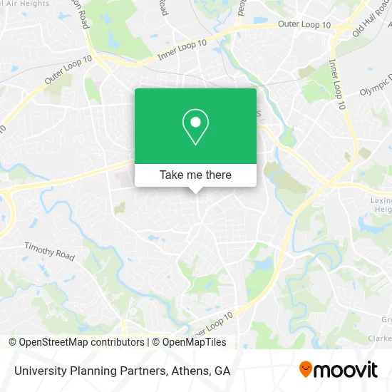 University Planning Partners map