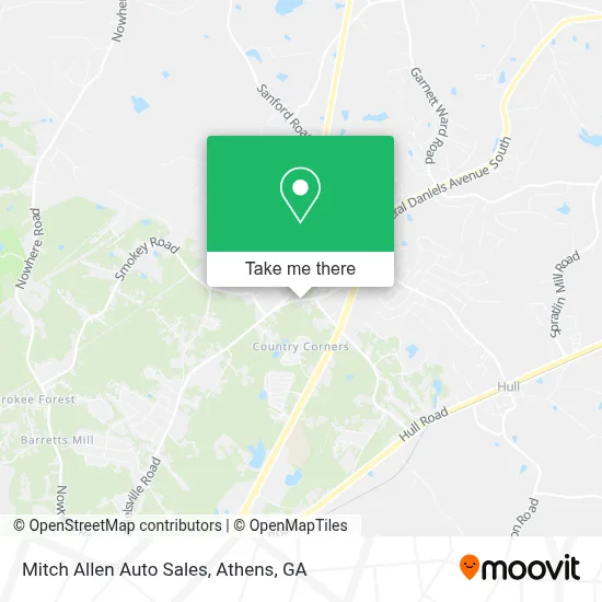 Mitch Allen Auto Sales map