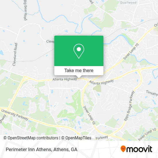 Perimeter Inn Athens map