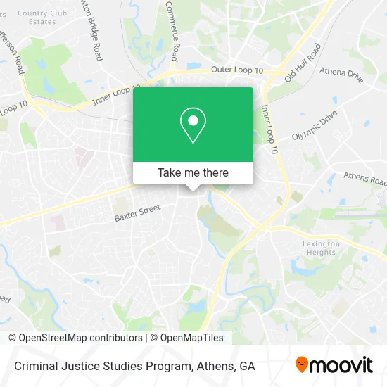 Criminal Justice Studies Program map
