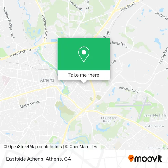 Eastside Athens map