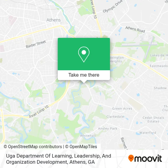 Uga Department Of Learning, Leadership, And Organization Development map