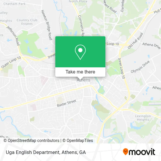 Uga English Department map
