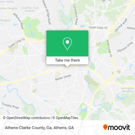 Athens-Clarke County, Ga map