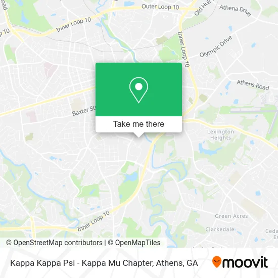 Kappa Kappa Psi - Kappa Mu Chapter map