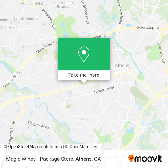 Magic Wines - Package Store map