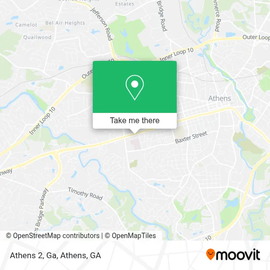 Athens 2, Ga map