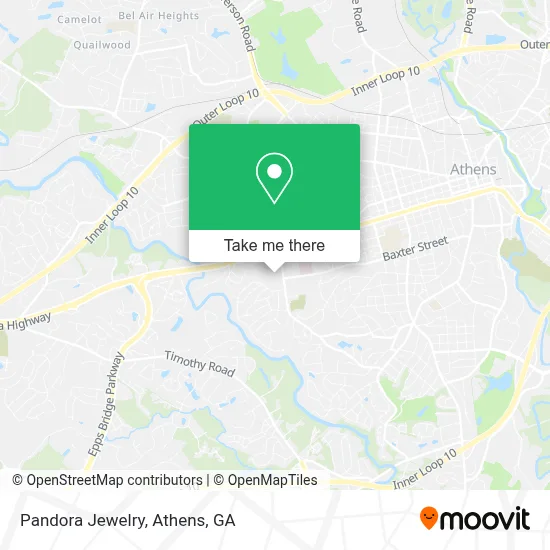 Pandora Jewelry map