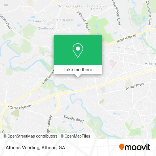 Athens Vending map