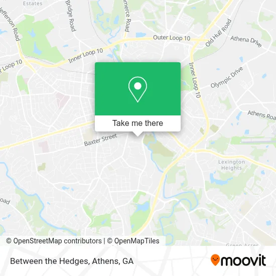 Between the Hedges map