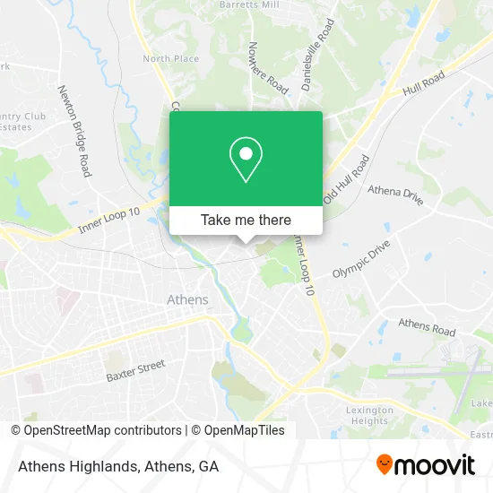 Athens Highlands map