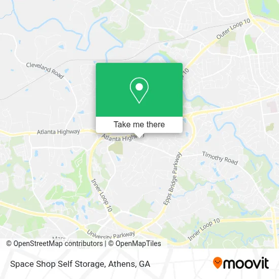 Space Shop Self Storage map