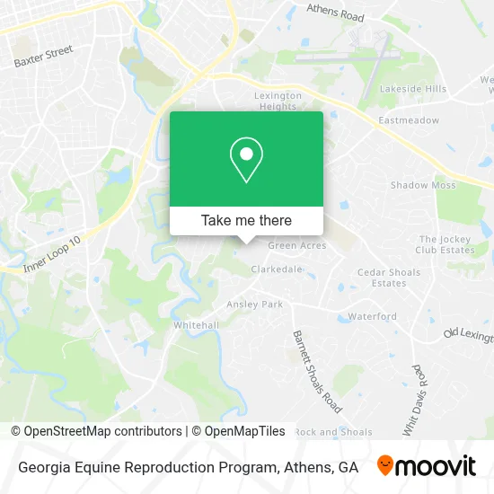 Georgia Equine Reproduction Program map