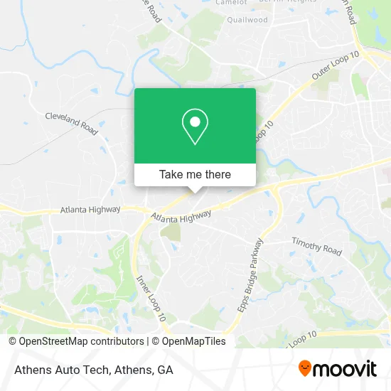 Athens Auto Tech map